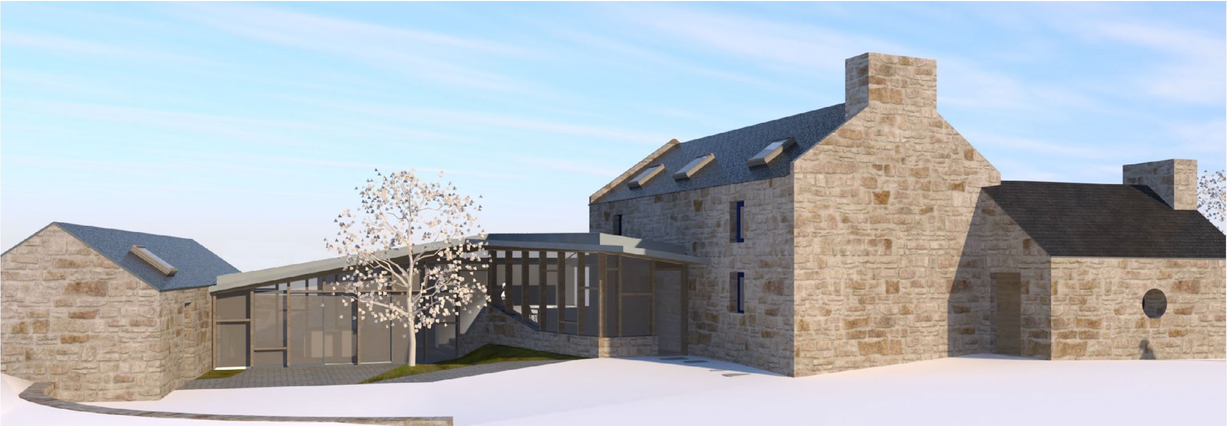 renovation et extension d un ensemble bati ancien a plourin 1